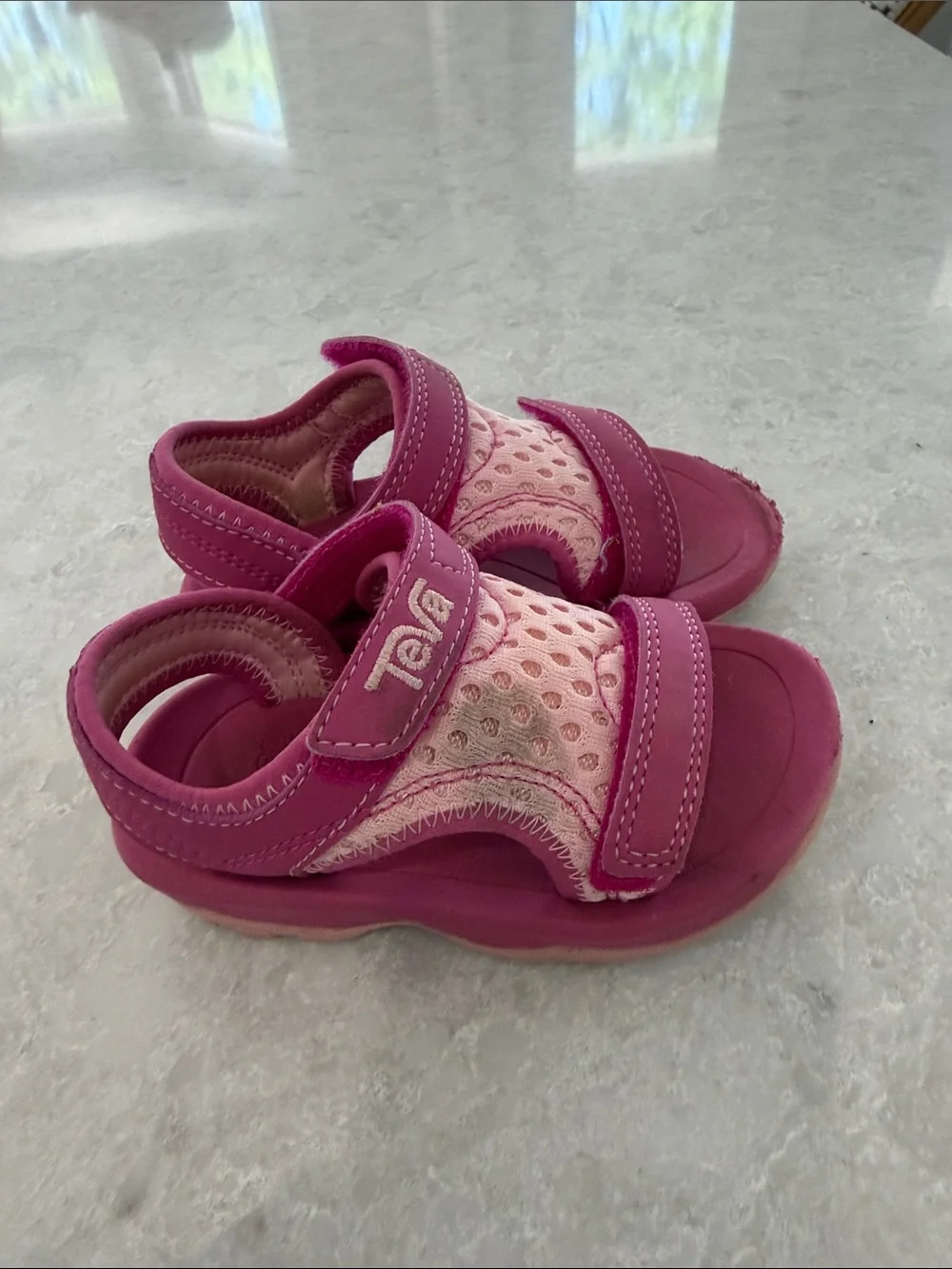Teva Kids Magenta Pink Hook-and-Loop Sandals